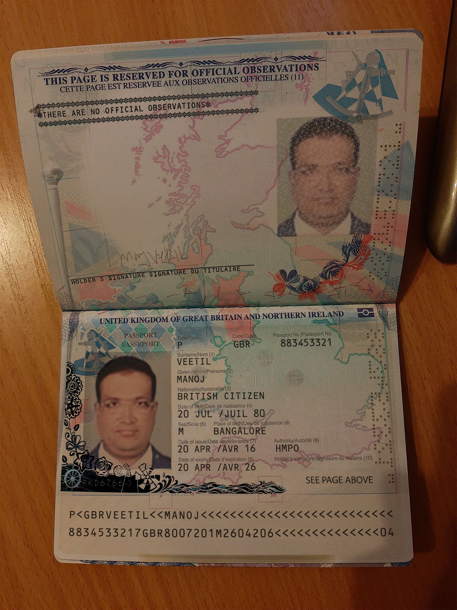 Fake UK Passport