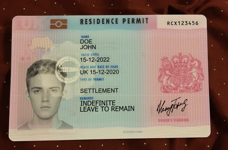 Buy Fake UK Permanent Residence Card