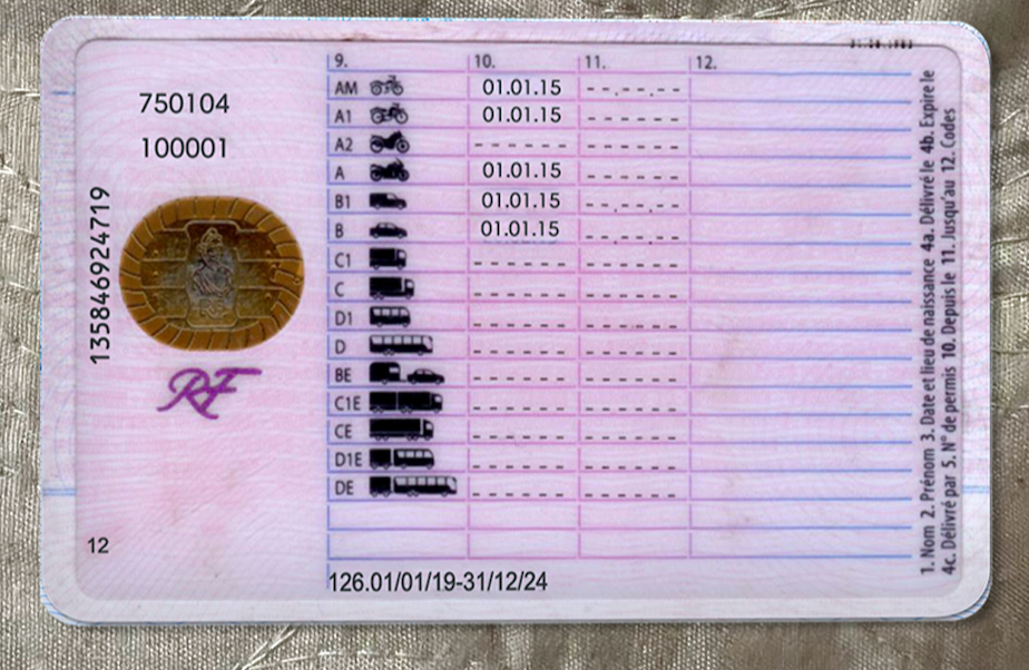 Buy Fake France Driver License